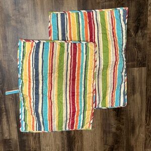 Serape colored pillow shams